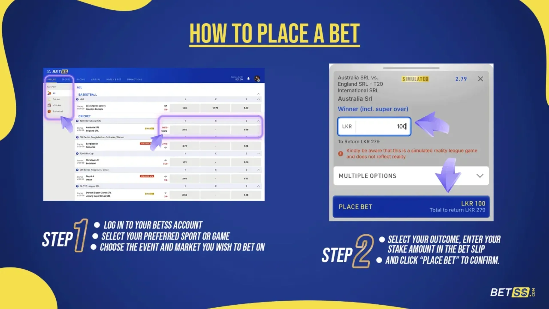 HOW TO PLACE A BET